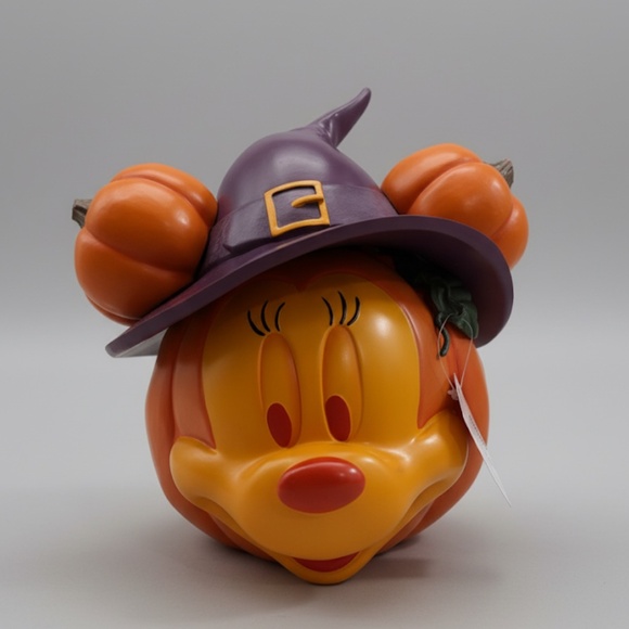 Disney Illuminated Jack-O'-Lantern Sculptures With Remote Minnie Mouse NWT - Picture 1 of 4